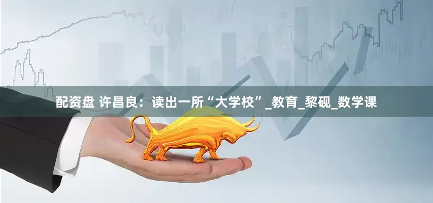 配资盘 许昌良：读出一所“大学校”_教育_黎砚_数学课