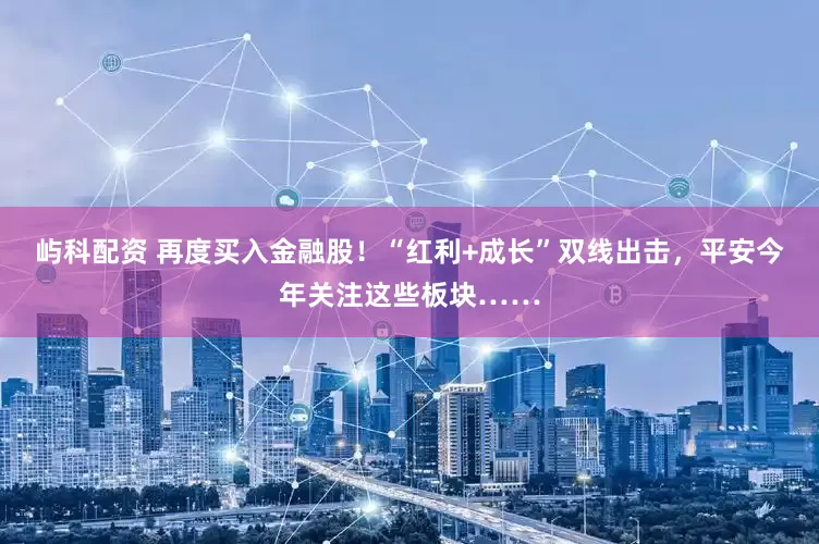 屿科配资 再度买入金融股！“红利+成长”双线出击，平安今年关注这些板块……